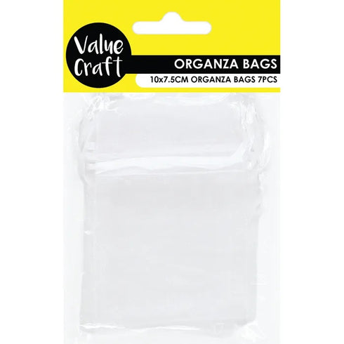 White Colour Mini Organza Gift Bags